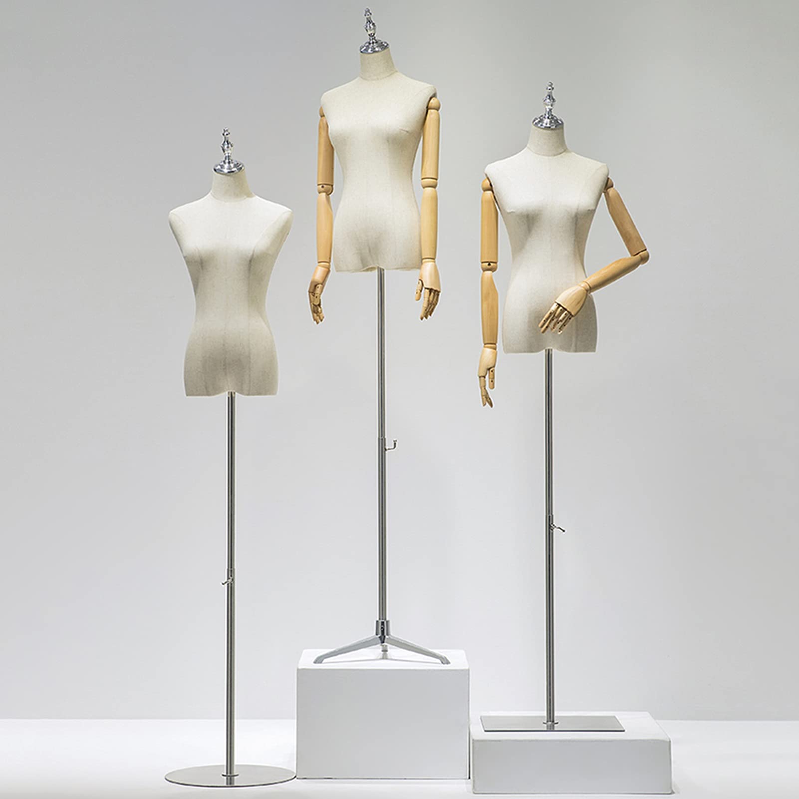 ホワイトファブリックマネキン トリポッドスタンド Amazon｜マネキン 女性 マネキン トルソー、マネキン ボディ 三脚